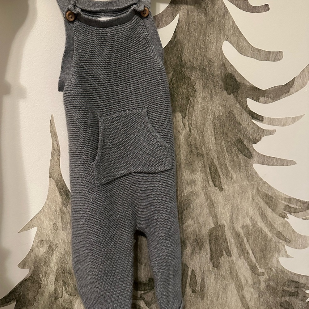 Gray Knit Kids One Piece
